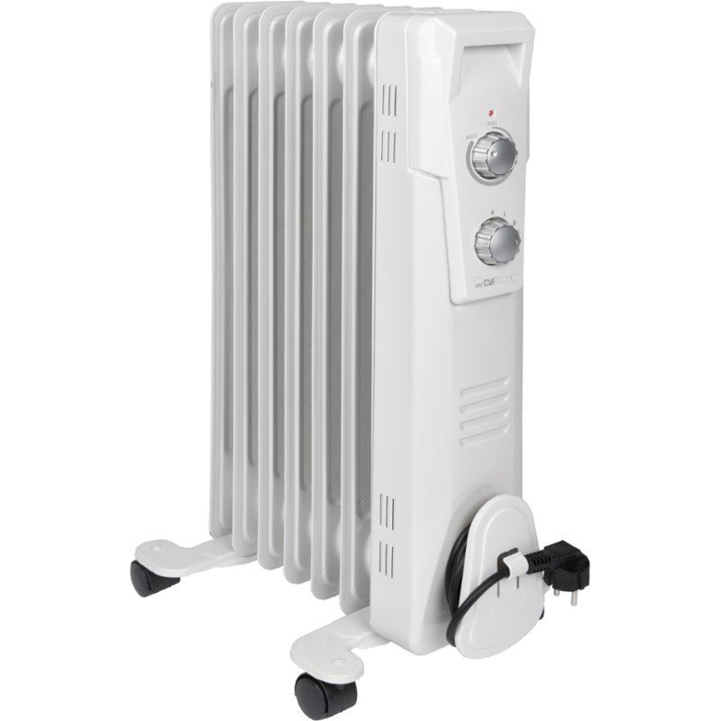 CLATRONIC radiateur à bain d'huile RA 3735, 7 éléments, blanc, 1500 Watt